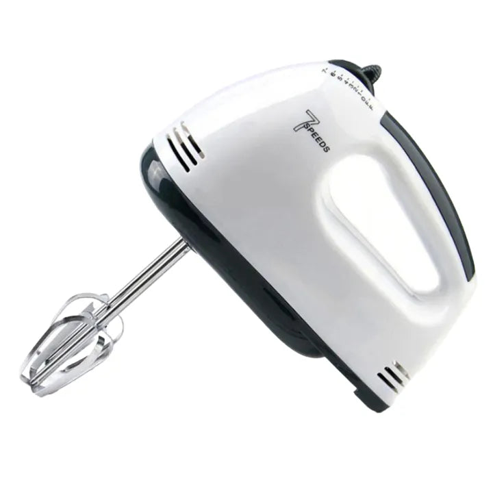 Electric Hand Mixer & Egg Beater for Baking | 7-Speed Kitchen Whisk, Cream Blender, Dough Hooks | Cake & Dessert Tool
