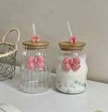 Cute Bow Glass Sipper