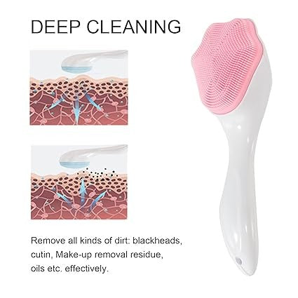 Combo Deal 1 Silicone Face Cleansing Brush  1 Derma Roller