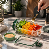 Leakproof Salad Jar with Dressing Cup