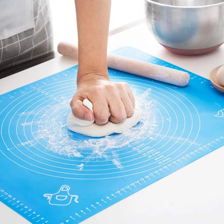 XL Non-Slip Silicone Baking Mat with Measurements - Professional Pastry, Pizza & Dough Rolling Mat