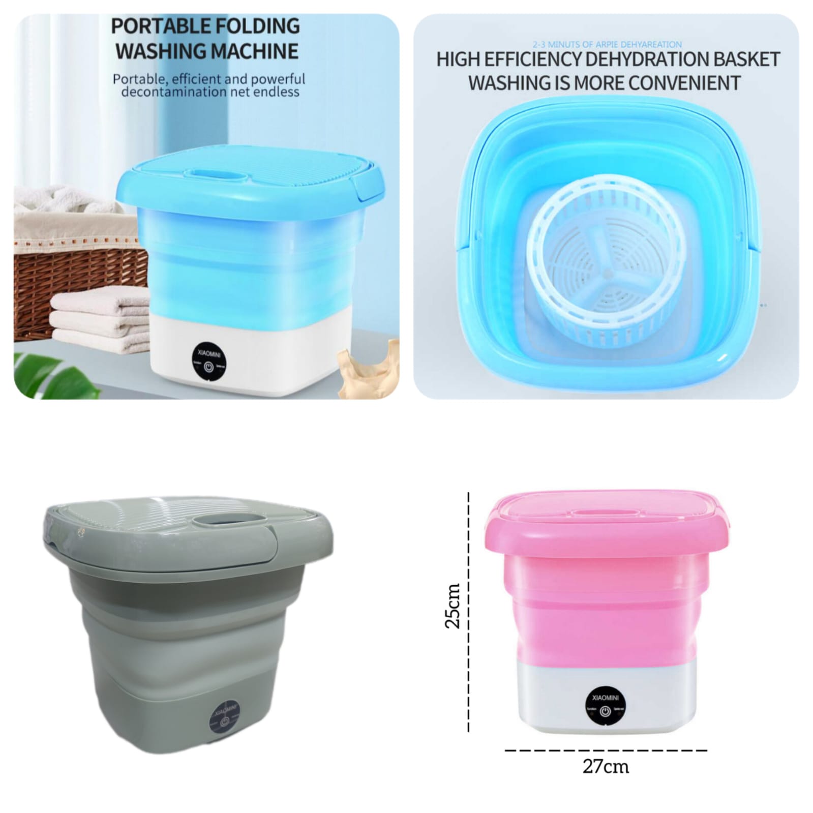 Foldable Electric Washing Machine With Dryer Option