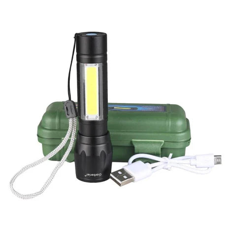 Torch Mini Flashlight Rechargeable 500mAh ABS Plastic Body