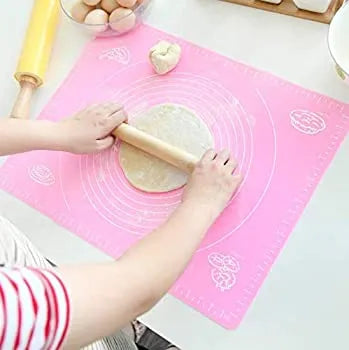 XL Non-Slip Silicone Baking Mat with Measurements - Professional Pastry, Pizza & Dough Rolling Mat