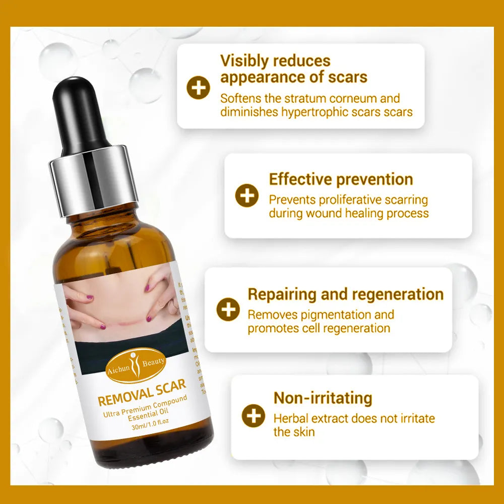 Acne Scar Removal Rejuvenation Serum | Scar, C section &amp; Stretch Mark Removal Oil for women