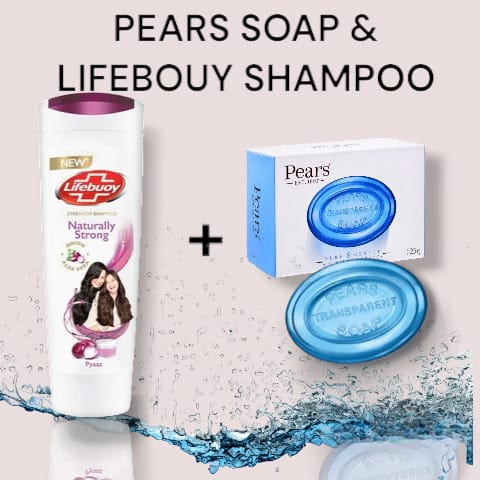 Lifebuoy Shampoo &amp; Pears Soap - Bath Twin Pack Cleanse and Nourish 170ml