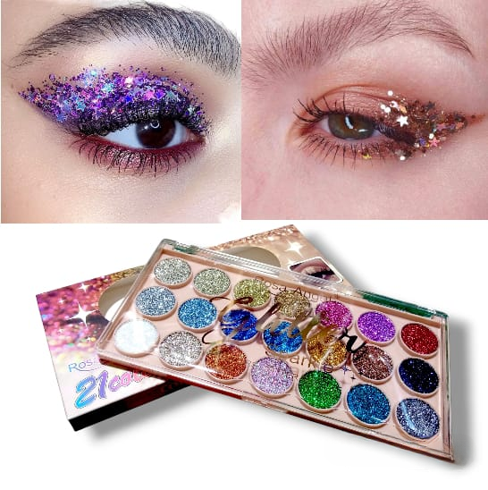 Eye Glitter Sparkle and Shine Eye Shades Makeup Set - 21 colors pack