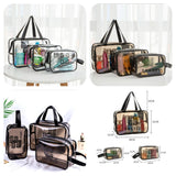 Transparent Travel Cosmetic Bag – Pack of 3