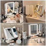 Foldable Dressing LED Makeup Mirror