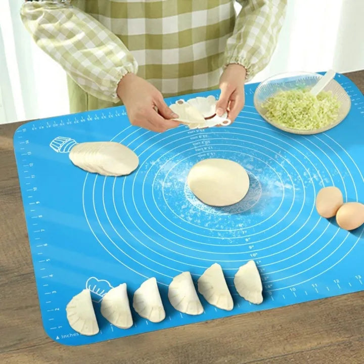 XL Non-Slip Silicone Baking Mat with Measurements - Professional Pastry, Pizza & Dough Rolling Mat