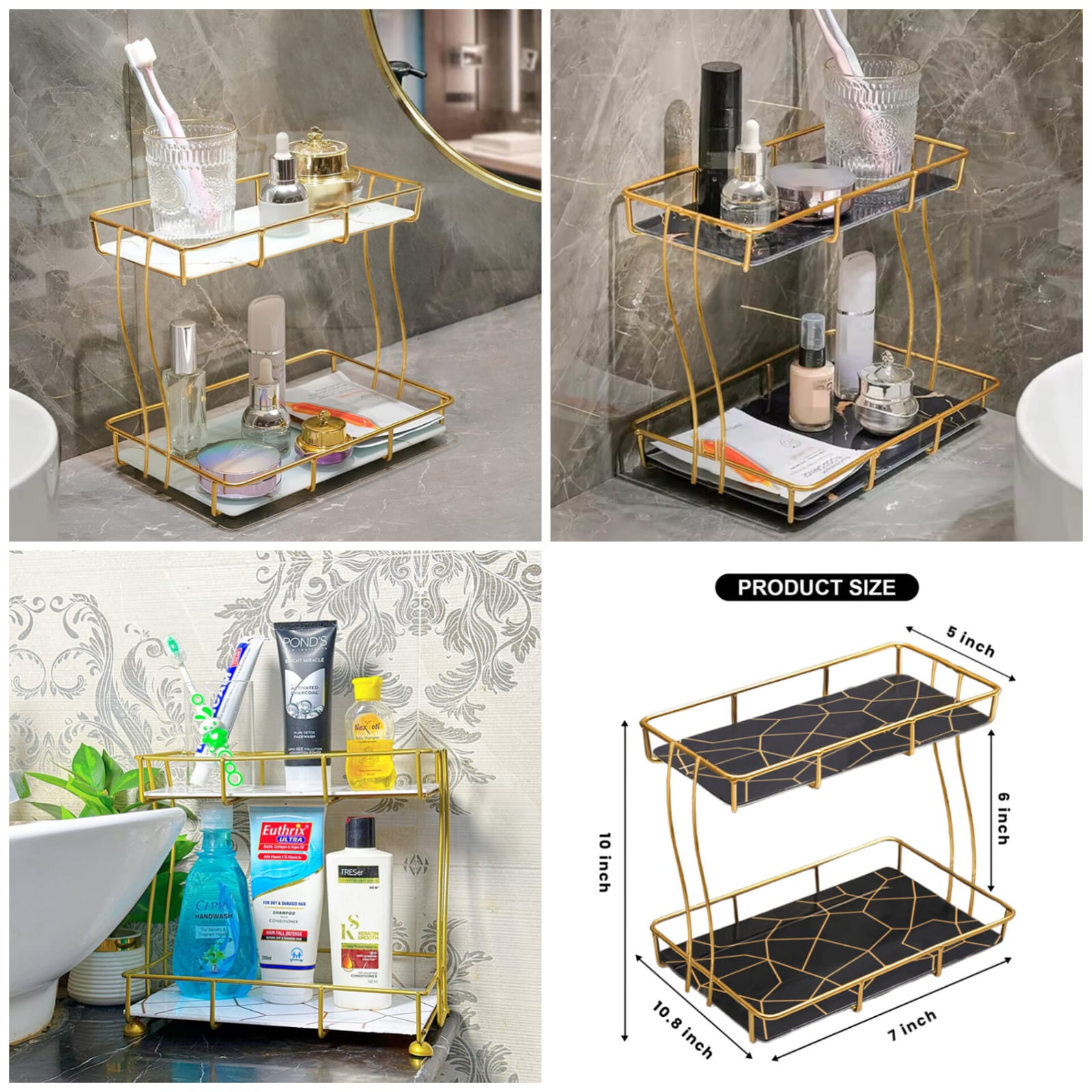 2-Tier Luxury Vanity Storage