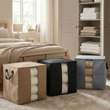 Premium Foldable Blanket & Bedding Storage Organizer (Pack of 03)