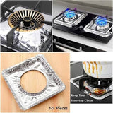 10-Piece Aluminium Stove Burner Covers
